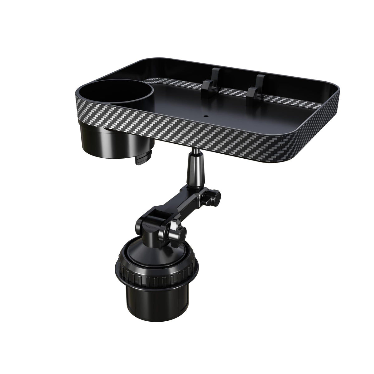 Hixuaio front view installed in cup holder showing stable surface and quick setup
