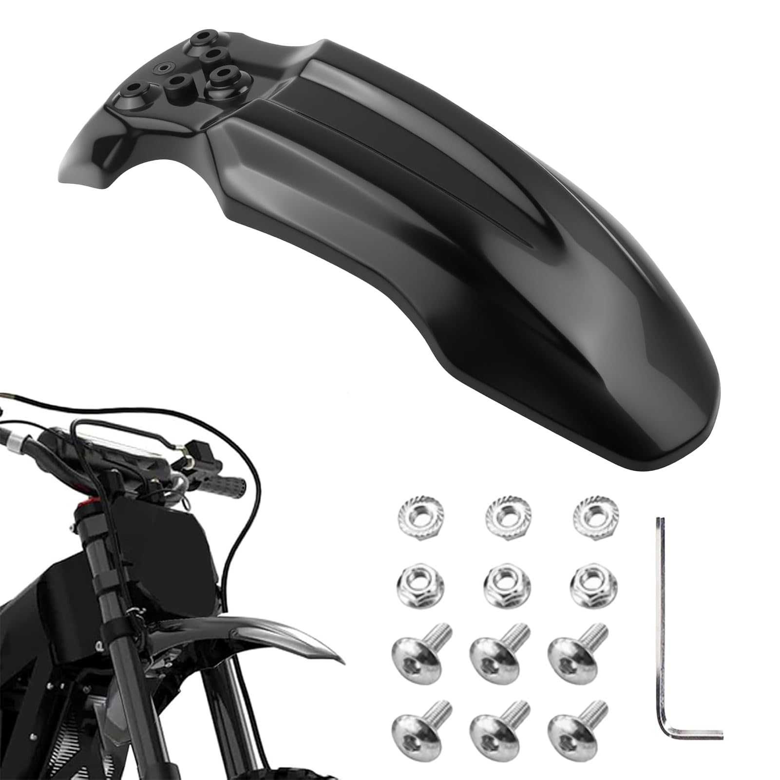 Hizoncore front fender full front view showing protection and style