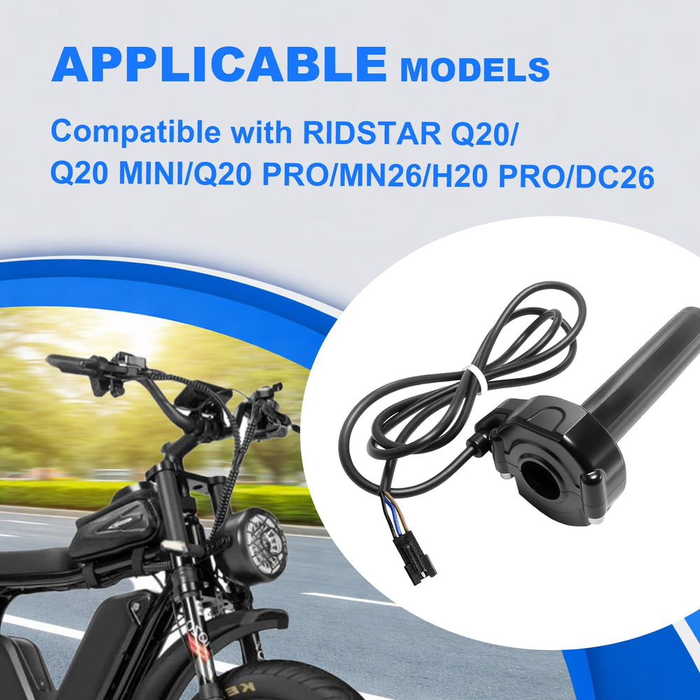 Hizoncore Ridstar Q20 pre-installed grip close-up for improved comfort and control