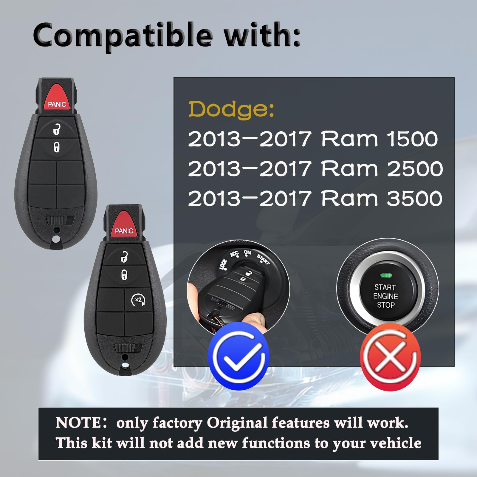 Hkxydems remote front close-up showing clear button layout