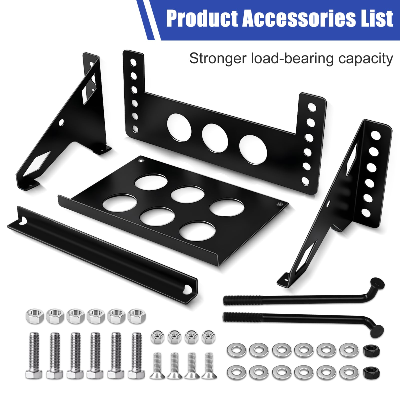 HLTIT close-up of included J-bolts and nylock nuts for secure hold-down