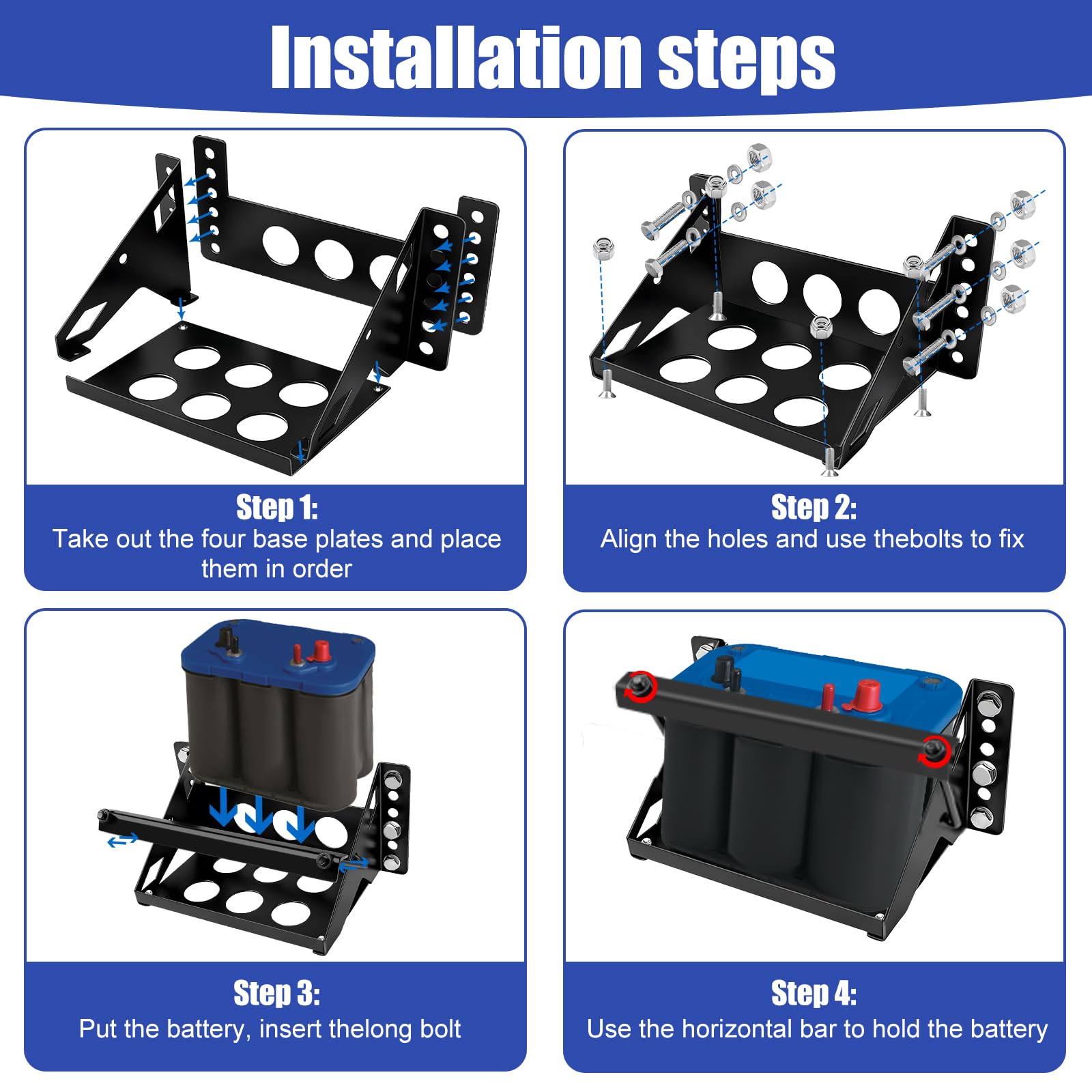 HLTIT packaged kit with hold-down bar, bolts, washers, and nuts