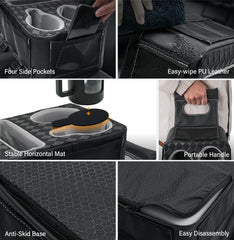 HmmtyRack installed on driver seat console for easy reach and stability