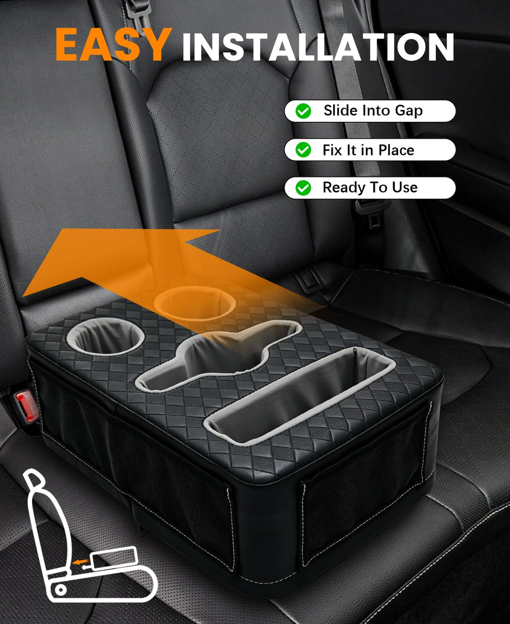 HmmtyRack side pocket detail with mesh pockets holding phone and sunglasses, organizes essentials