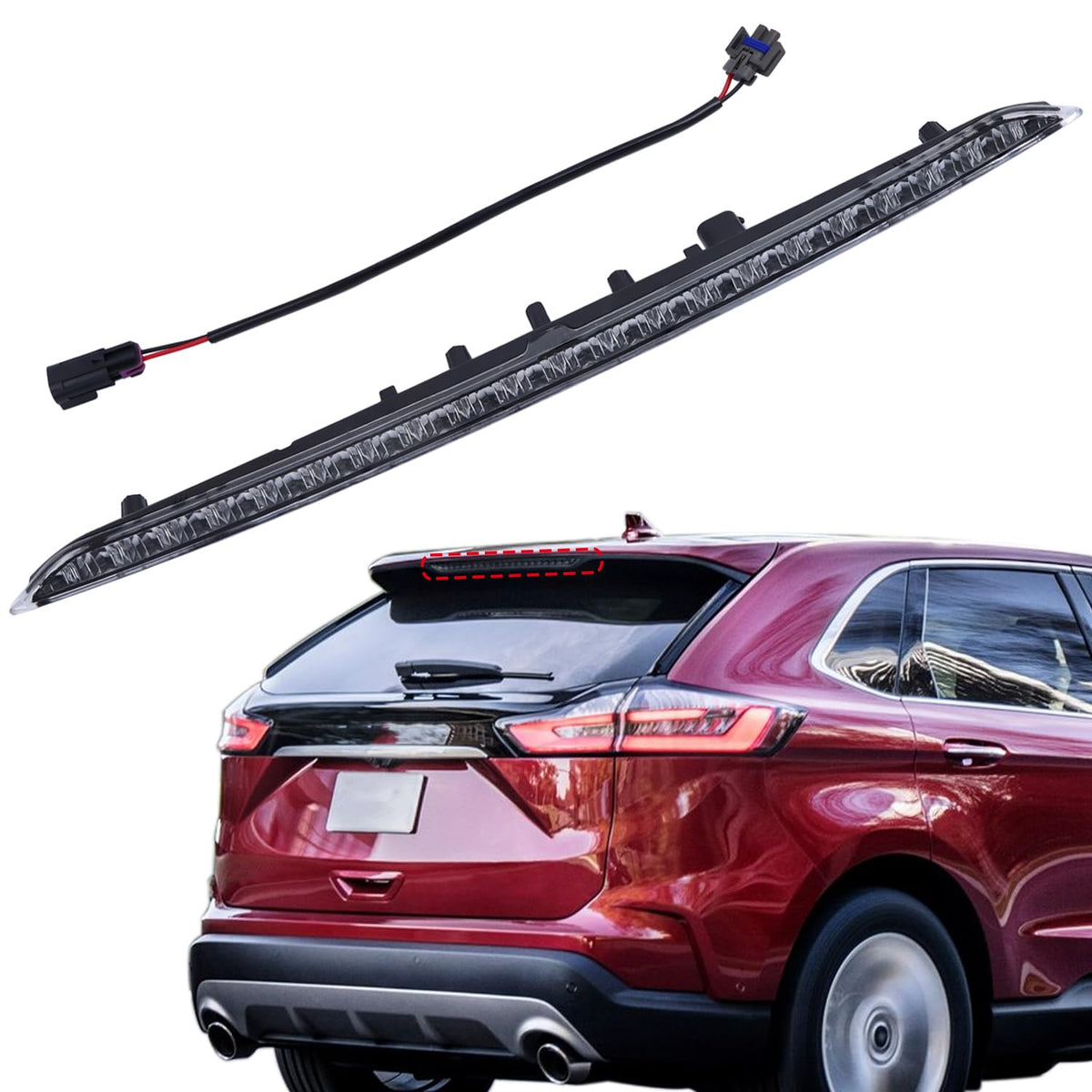 HNeekyr front assembly for Ford Edge showing clean fit and improved visibility
