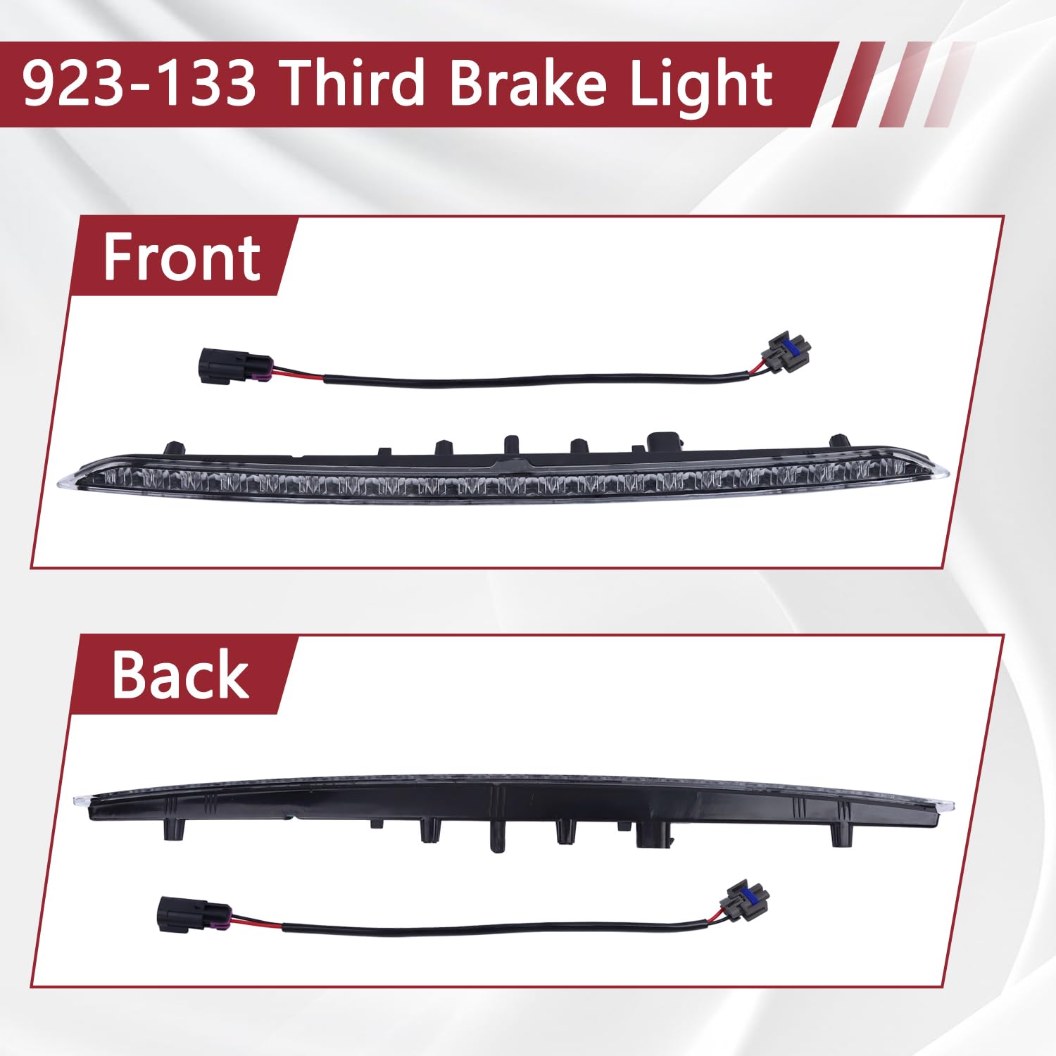 HNeekyr third brake light next to ruler showing accurate fitment dimensions