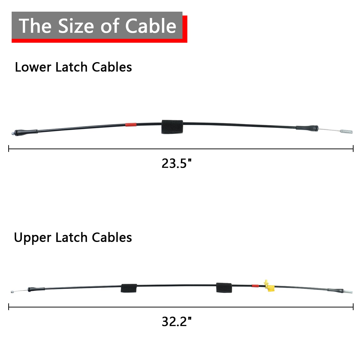 HNeekyr upper latch cable close-up revealing durable construction for long life