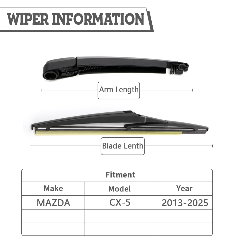 HODEE rear wiper blade closeup highlighting rubber edge for streak‑free wiping