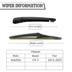 HODEE rear wiper blade closeup highlighting rubber edge for streak‑free wiping