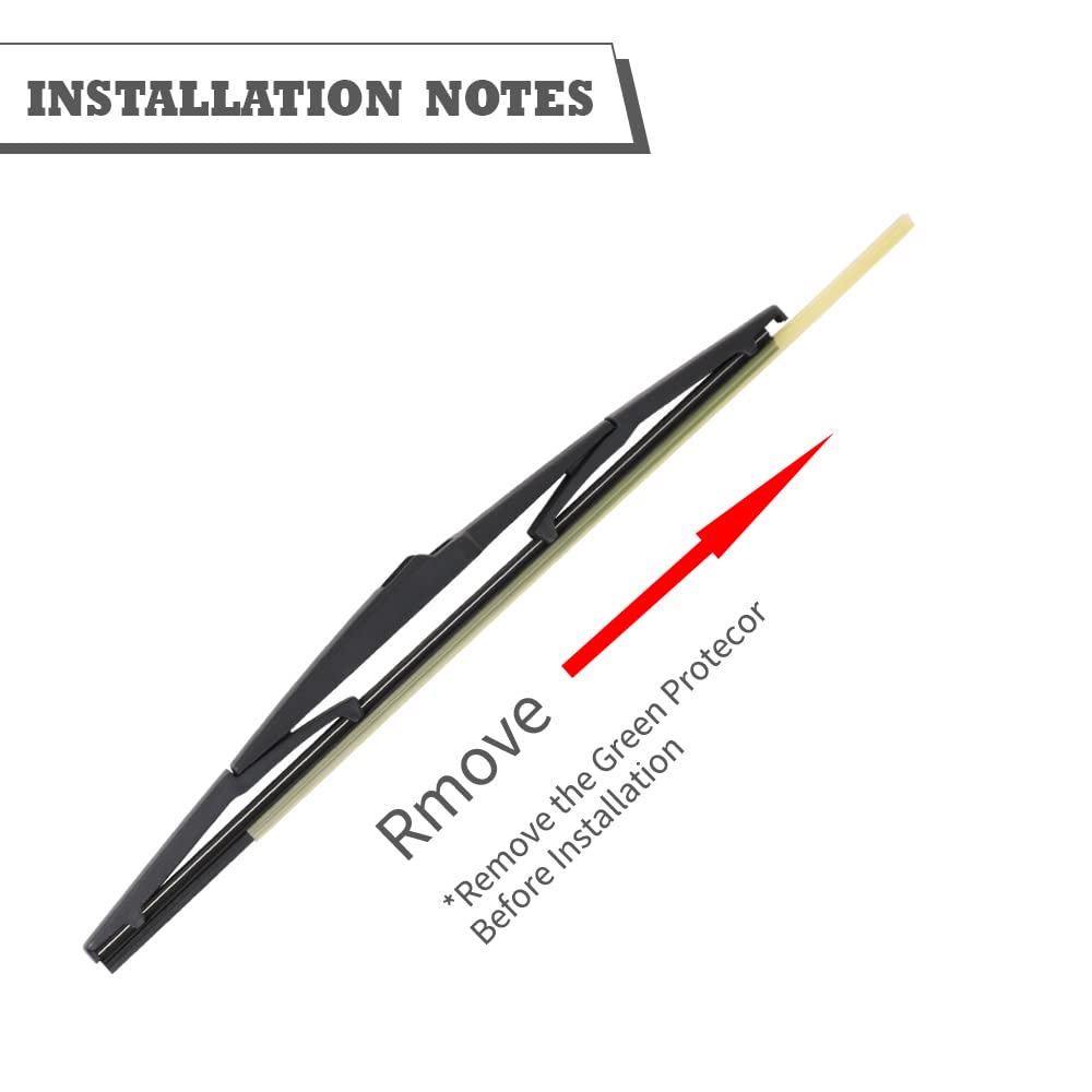 HODEE rear blade rubber edge close-up for improved streak-free wiping