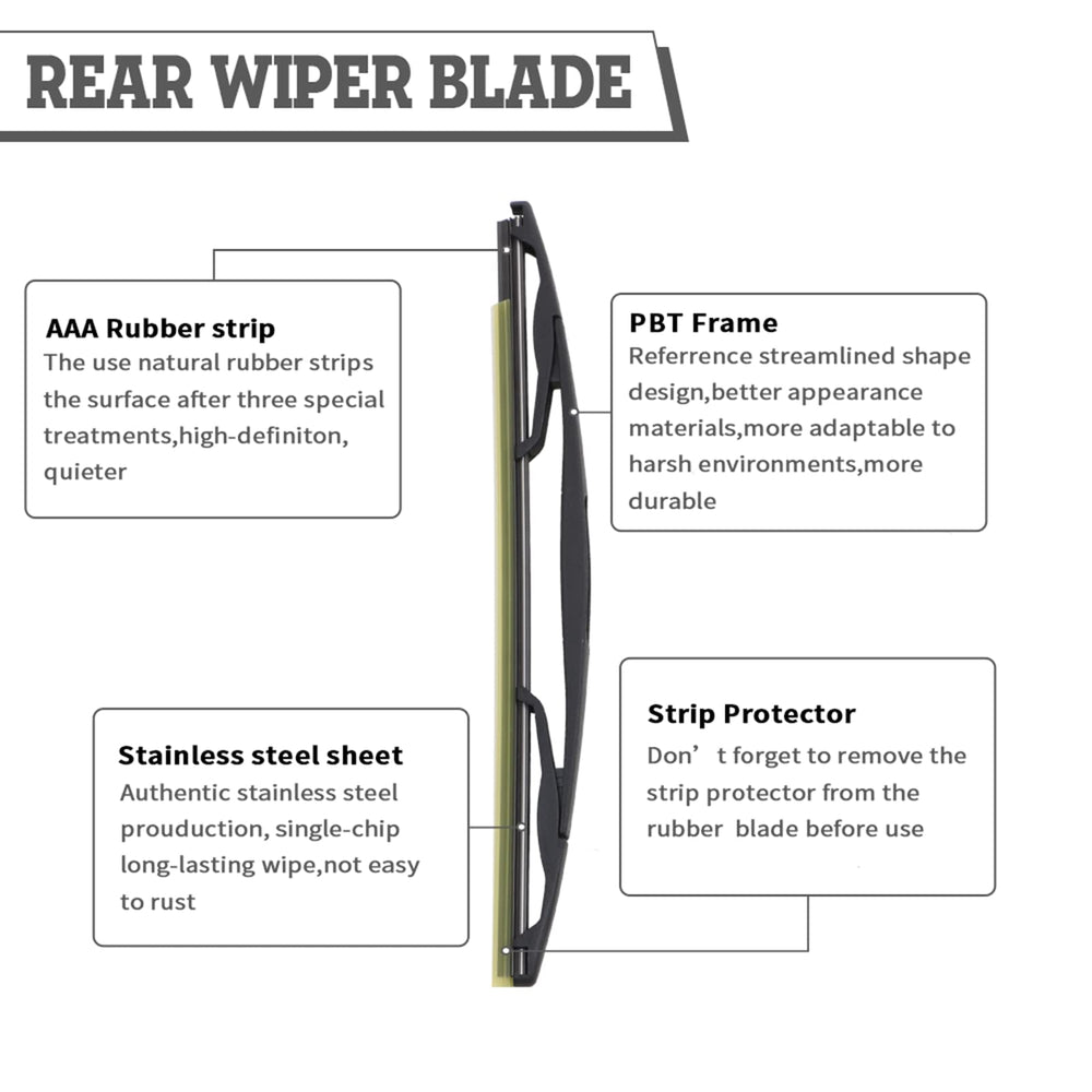 HODEE rear wiper installed on Buick Enclave clearing rear window