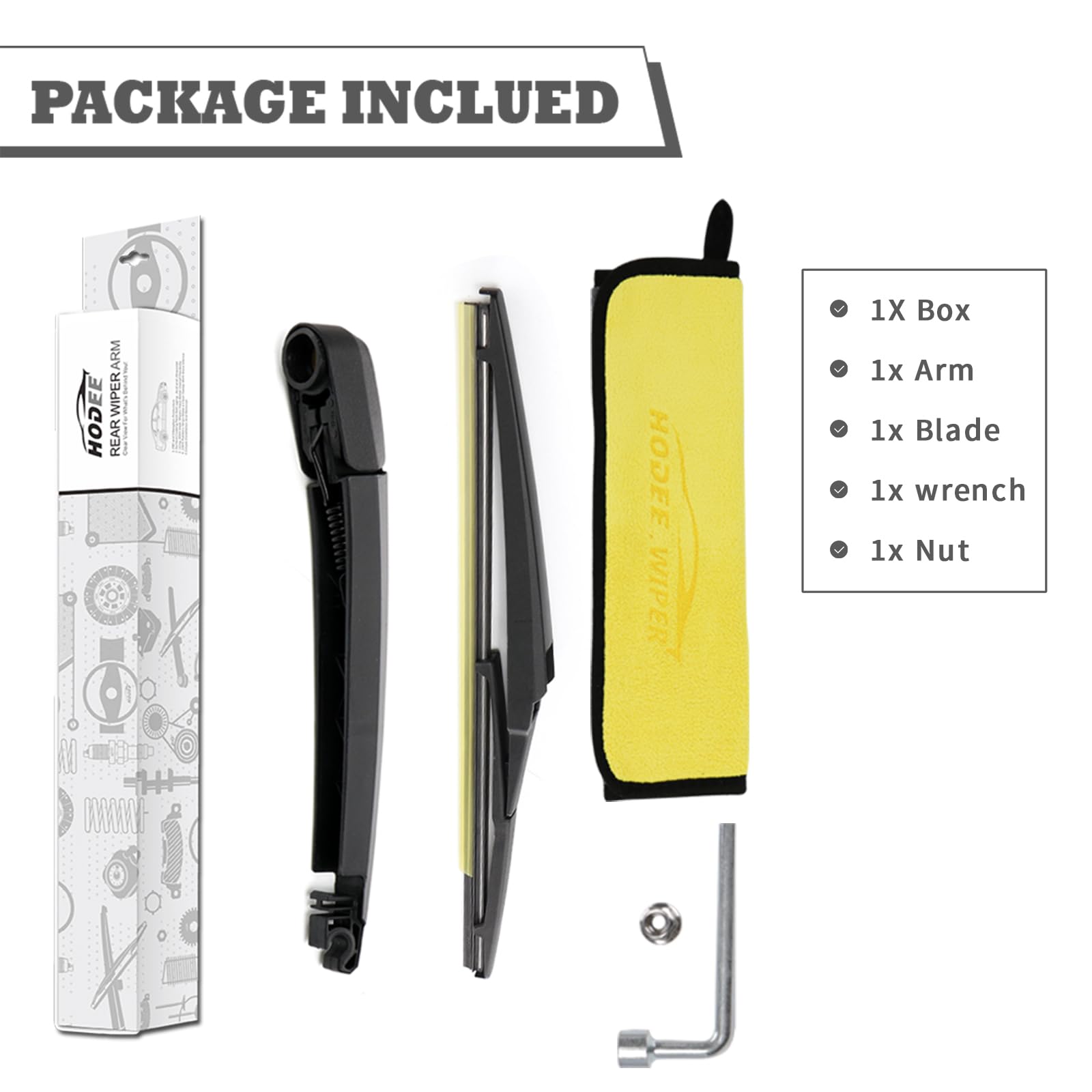 HODEE rear wiper beside ruler showing scale for correct CX‑5 fitment