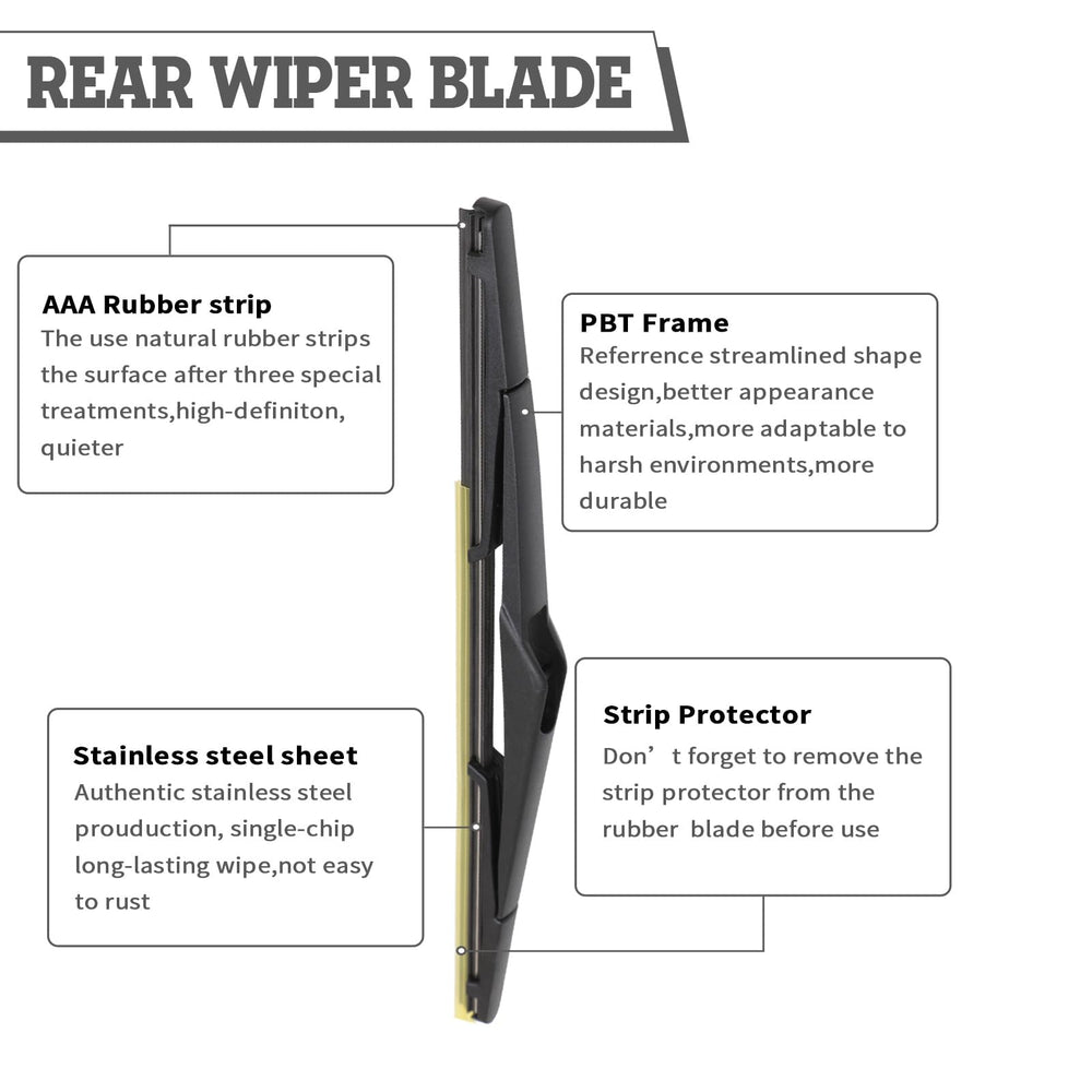 HODEE rear wiper installed on Nissan Kicks hatch, restores rear clarity