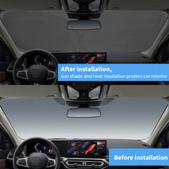 HOHUIGO installed inside BMW X3 windshield, keeps cabin cooler and protected