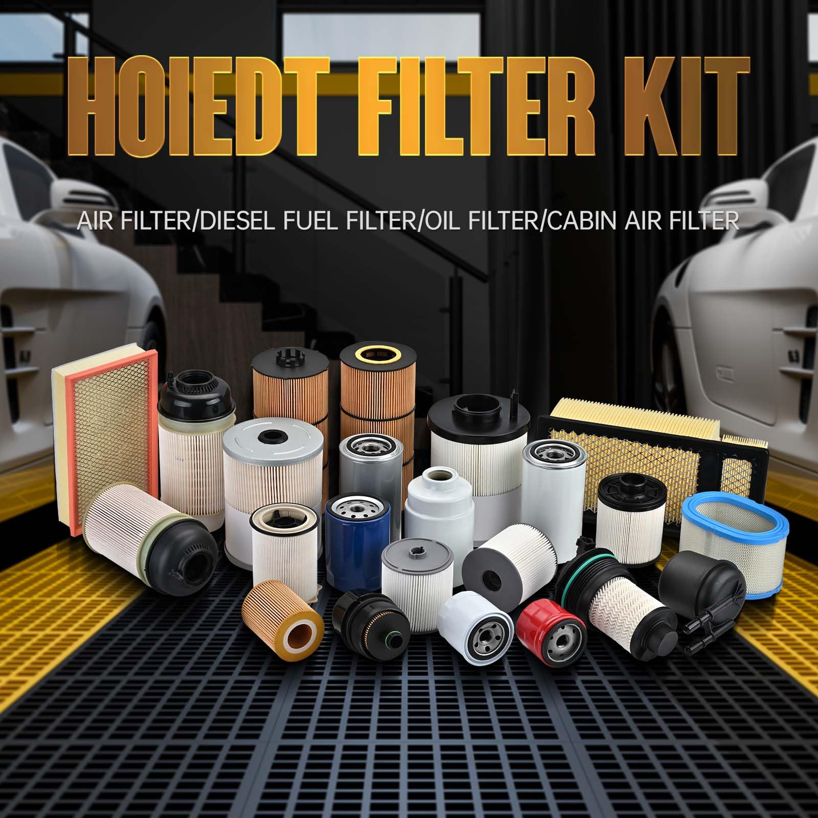 Hoiedt filters staged with a Dodge Ram for convenient maintenance