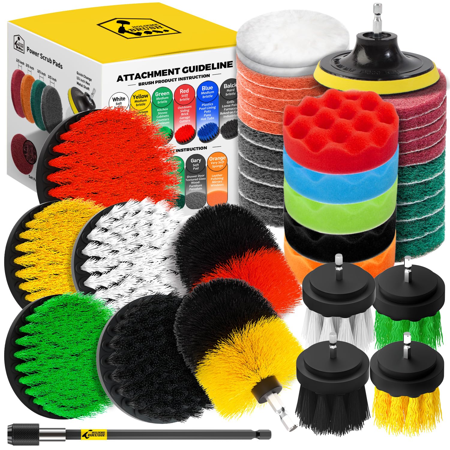 Holikme front of kit organized set showing all attachments and benefits