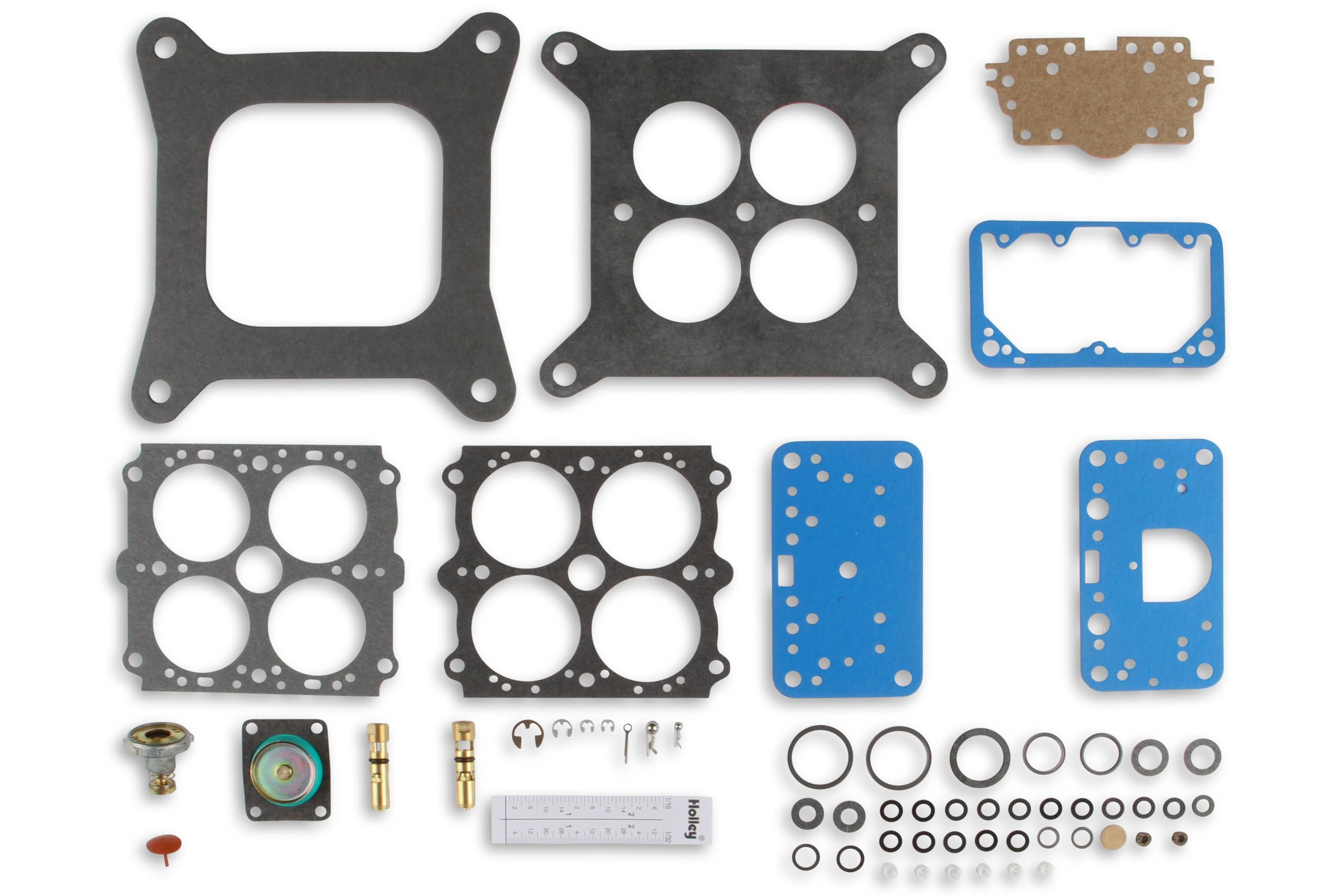 Holley front packaging showing kit contents and reliable replacement benefit