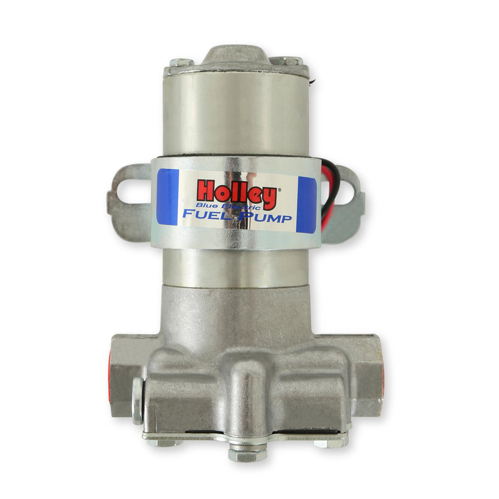 Holley Blue pump underside showing lower housing for improved fuel flow benefits