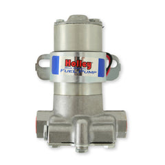 Holley Blue pump underside showing lower housing for improved fuel flow benefits