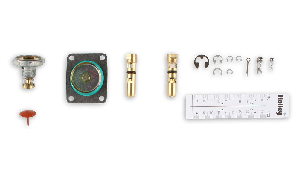 Holley instructions and tuning guide open for straightforward rebuild steps