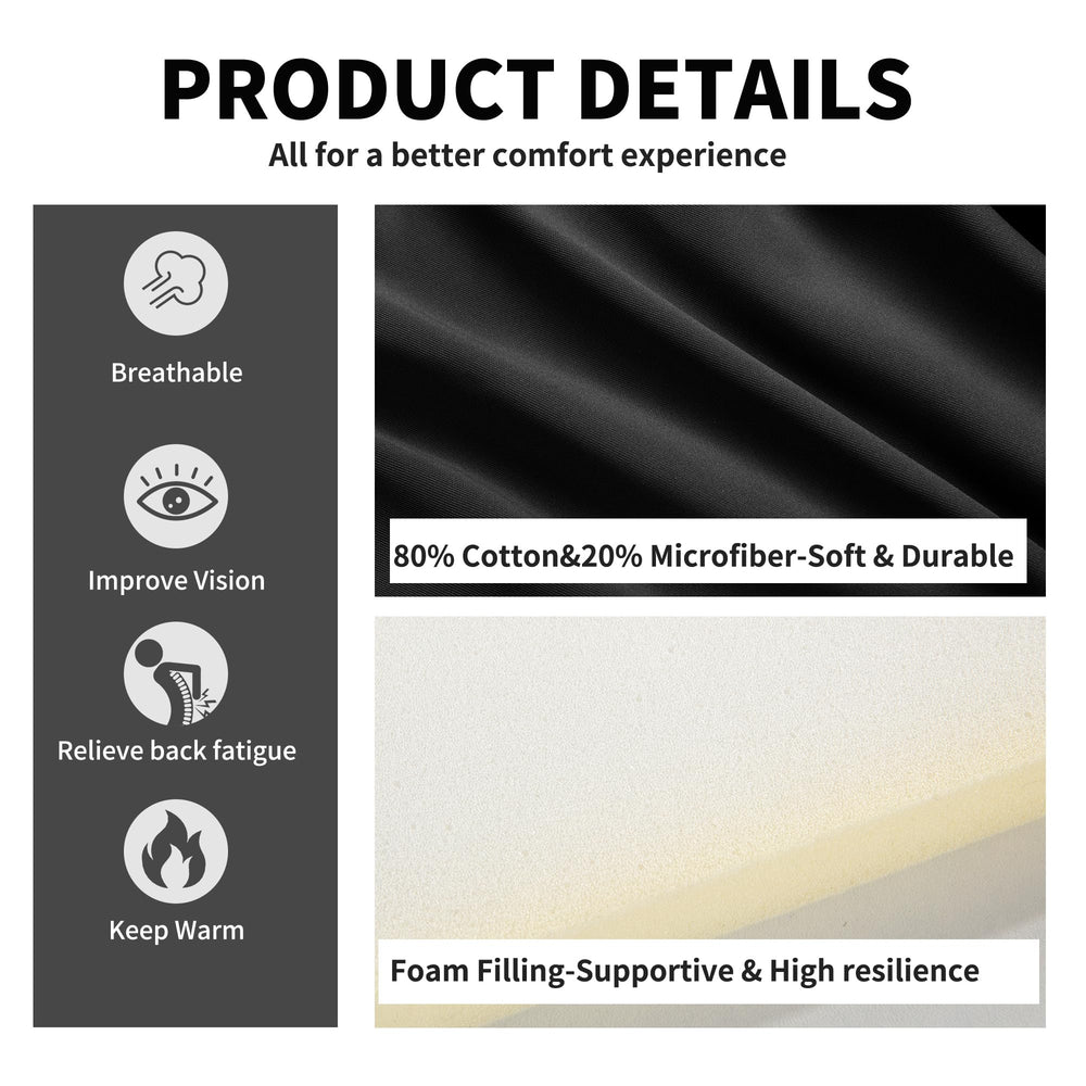 HOMBYS foam cross-section showing high-density support that resists flattening
