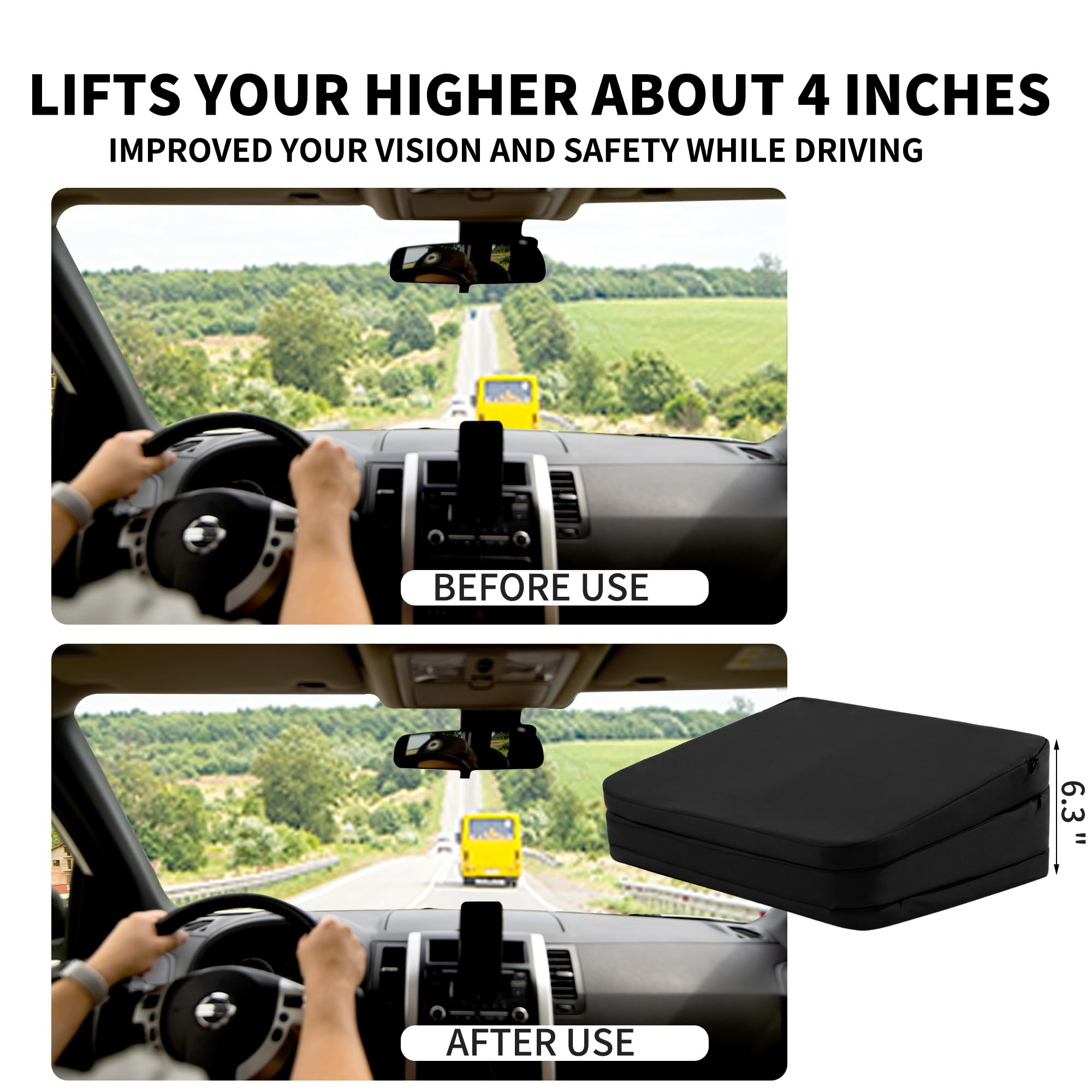 HOMBYS installed in car from driver perspective improving road visibility