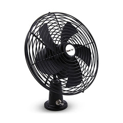 Homdec front view metal fan showing compact airflow benefit