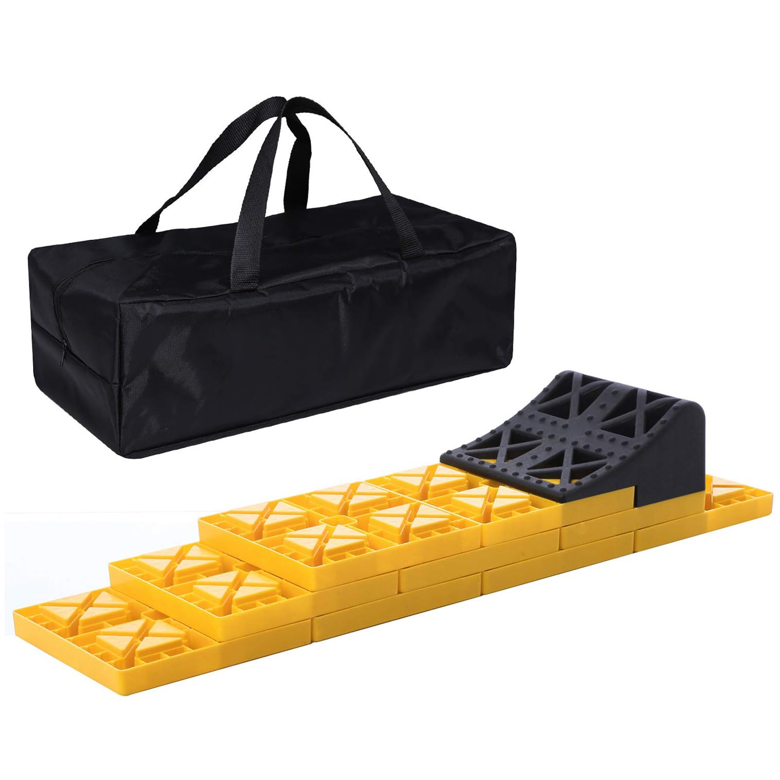 Homeon Wheels front packaging showing complete leveling kit and portability benefit