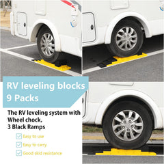 Homeon Wheels stacked blocks side view illustrating interlocking stability and height control