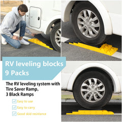 Homeon Wheels wheel chock close-up demonstrating anti-slip grip for parking security
