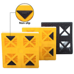 Homeon Wheels single wheel chock positioned behind wheel for extra security