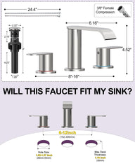 Homevacious dual handle detail giving precise flow and temperature control benefit