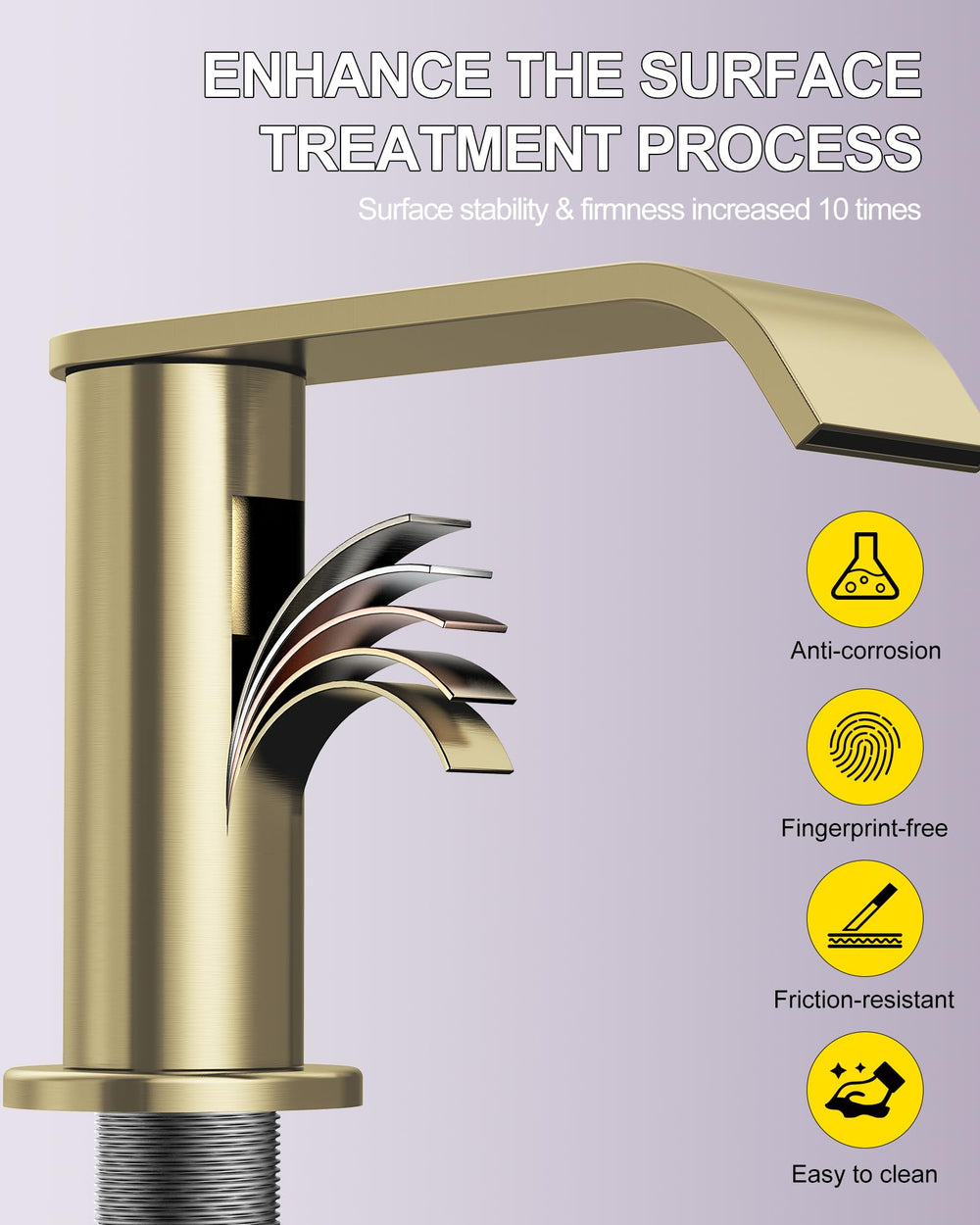 Homevacious side profile displaying 360° swivel spout for flexible reach and easy sink access