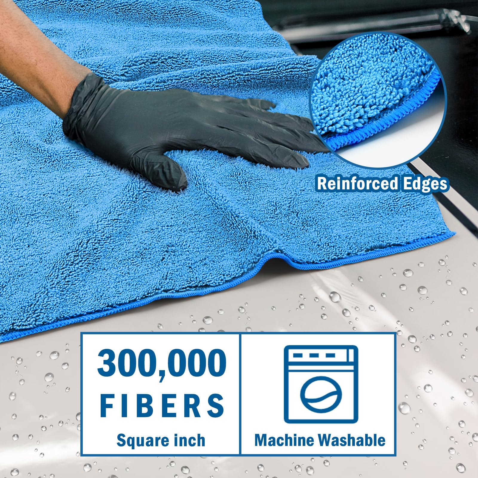 HOMEXCEL close-up of microfiber weave proving high absorbency