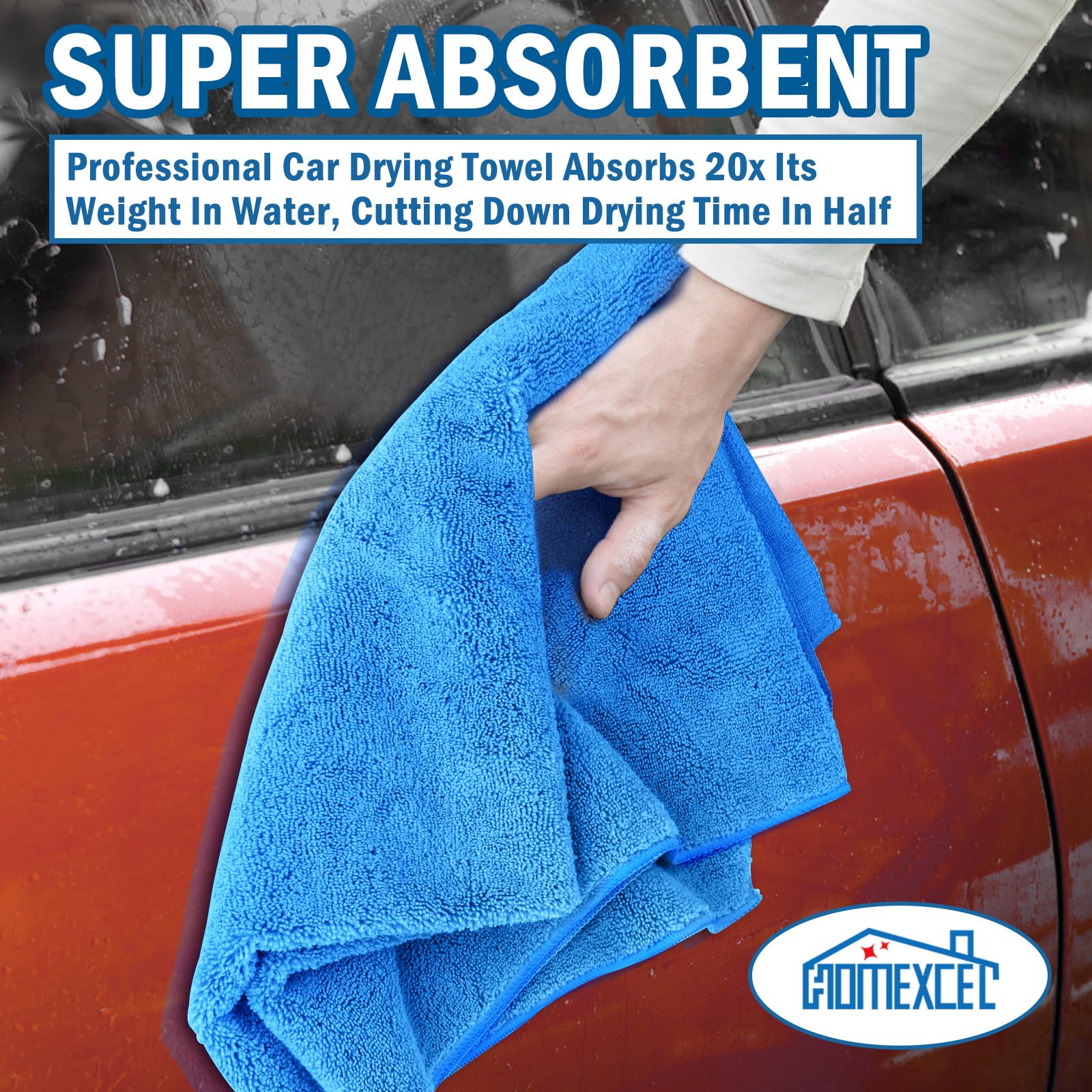 HOMEXCEL towel drying SUV roof fast and streak-free