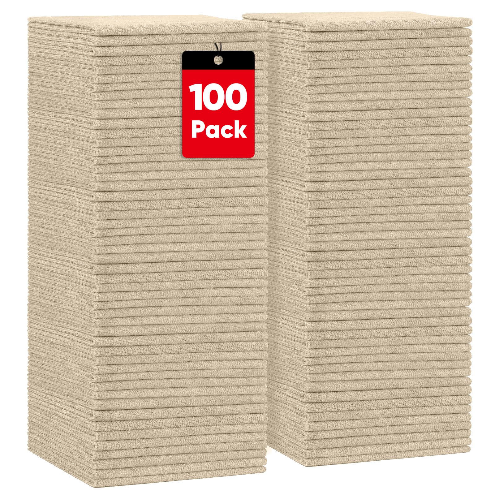 HOMEXCEL front packaging showing 100 brown towels and value pack benefit