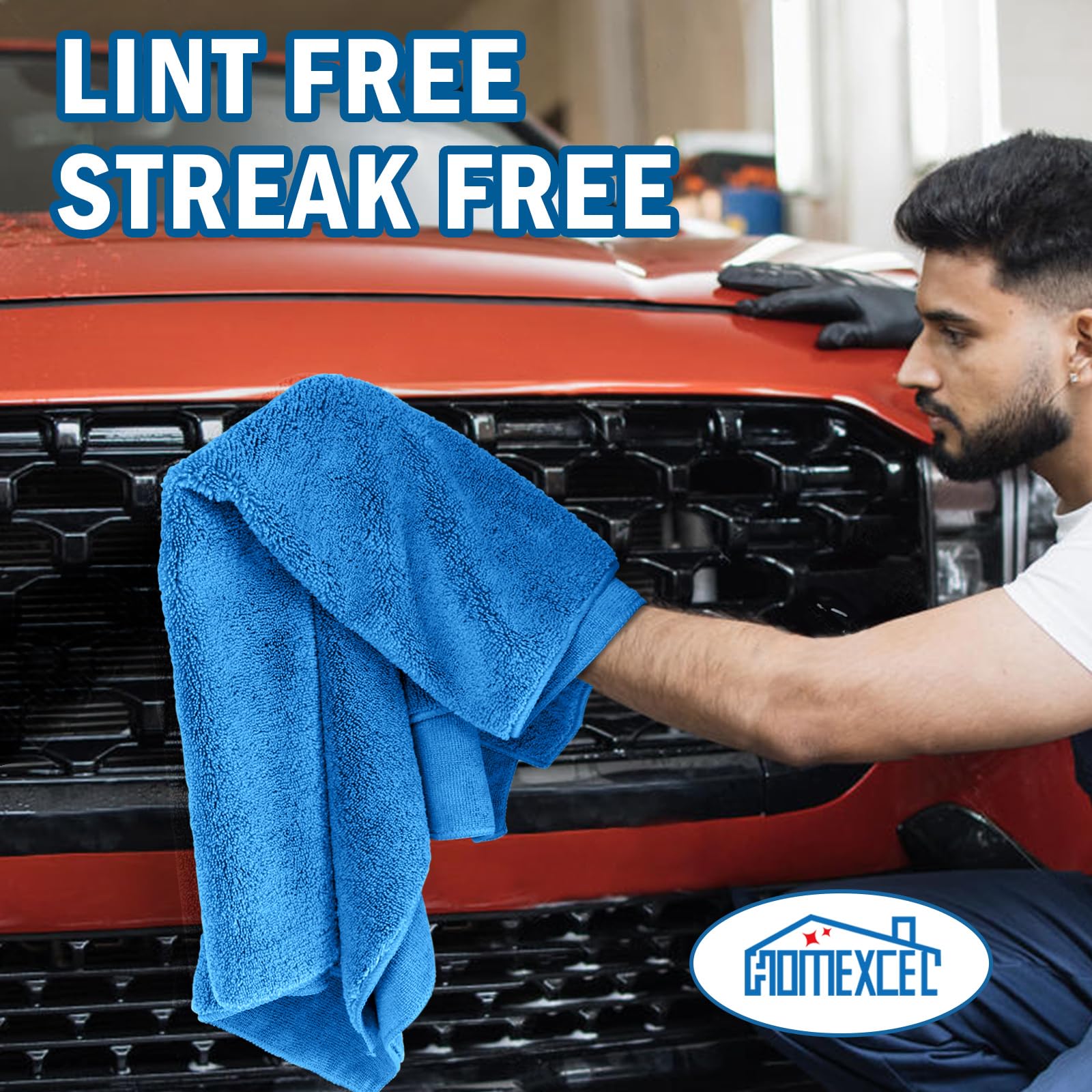 HOMEXCEL towel in garage setting for versatile household use
