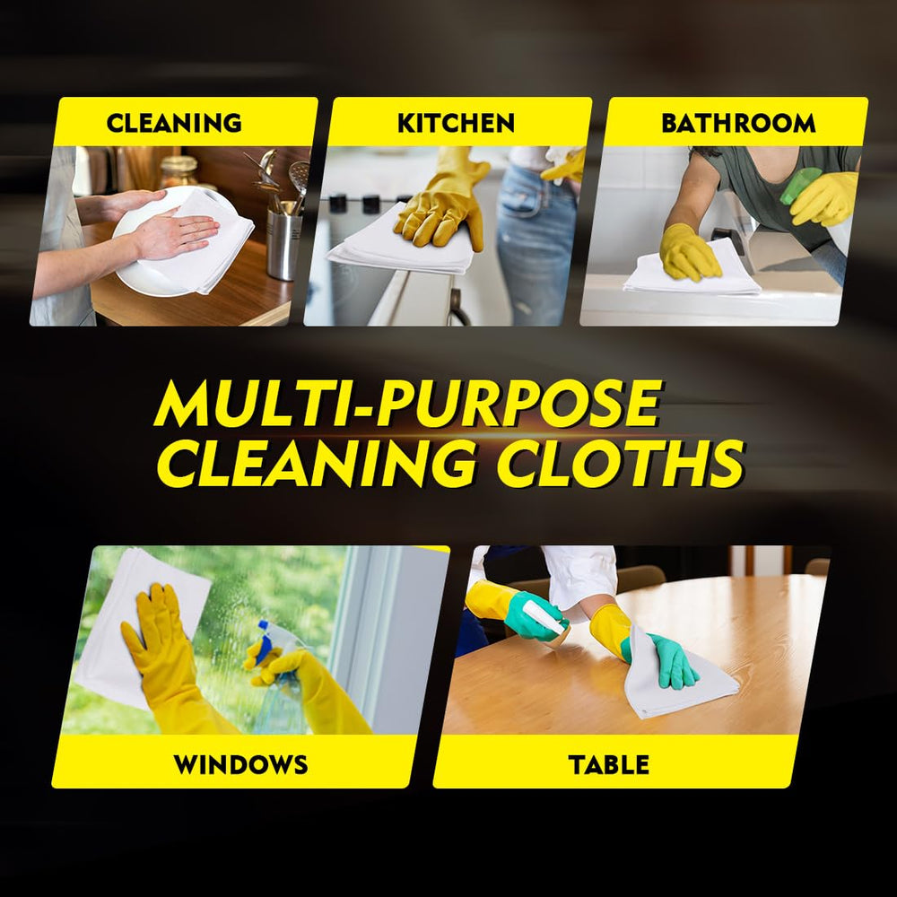 HOMEXCEL towel wiping kitchen counter absorbing spills and reducing cleaning time
