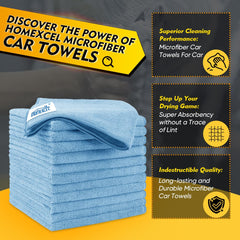 HOMEXCEL microfiber texture close-up showing soft dense fibers and absorbency