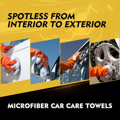 HOMEXCEL towel cleaning a car dashboard protecting paint and achieving smooth finish