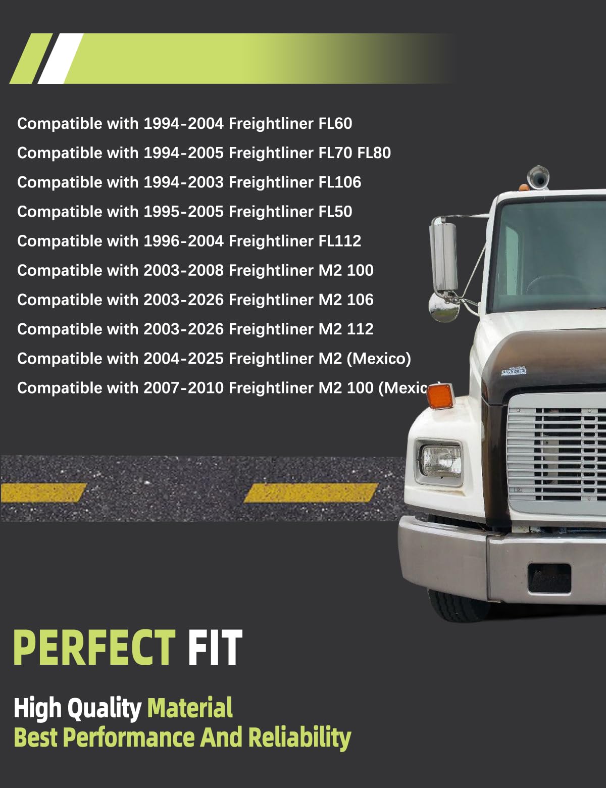 HONFQP latch on a Freightliner truck illustrating compatibility benefit