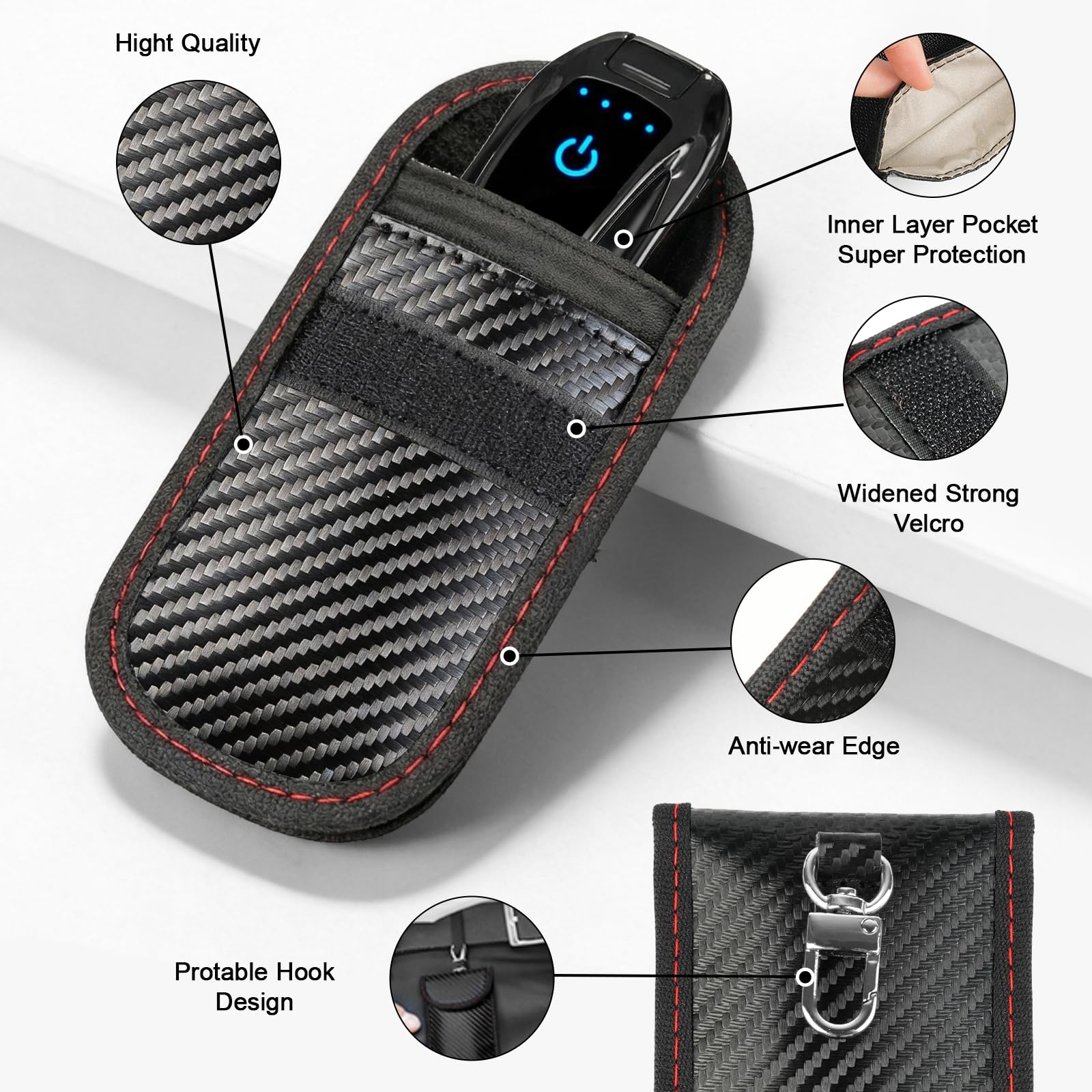 HONGDDY small pouches with passport and watch demonstrating organized protection