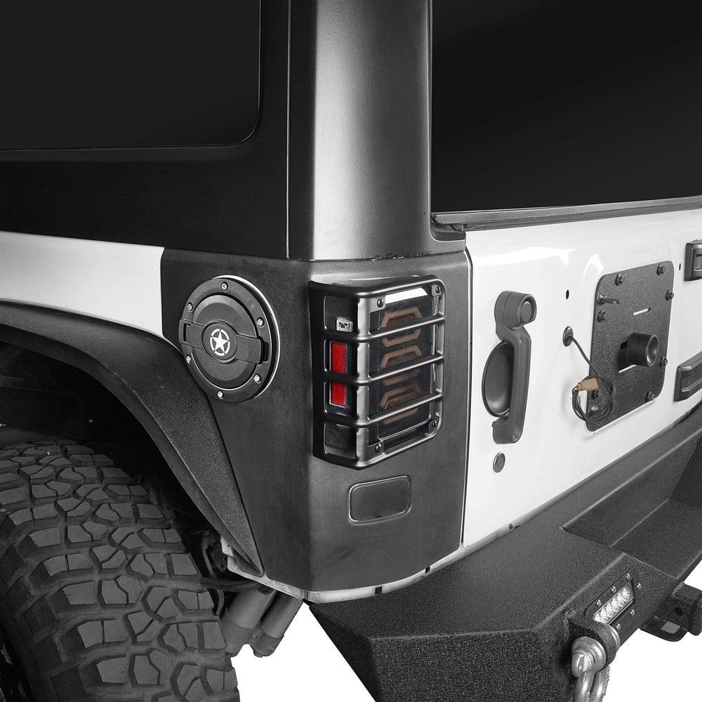 Hooke Road side profile of tail light guard demonstrating secure fit