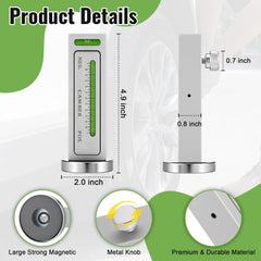 HooLing close-up of bubble vial and large zeroing knob for precise angle adjustment