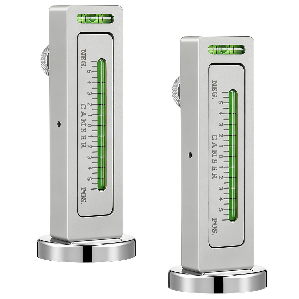 HooLing front view of both alignment tools showing compact design and portability benefit