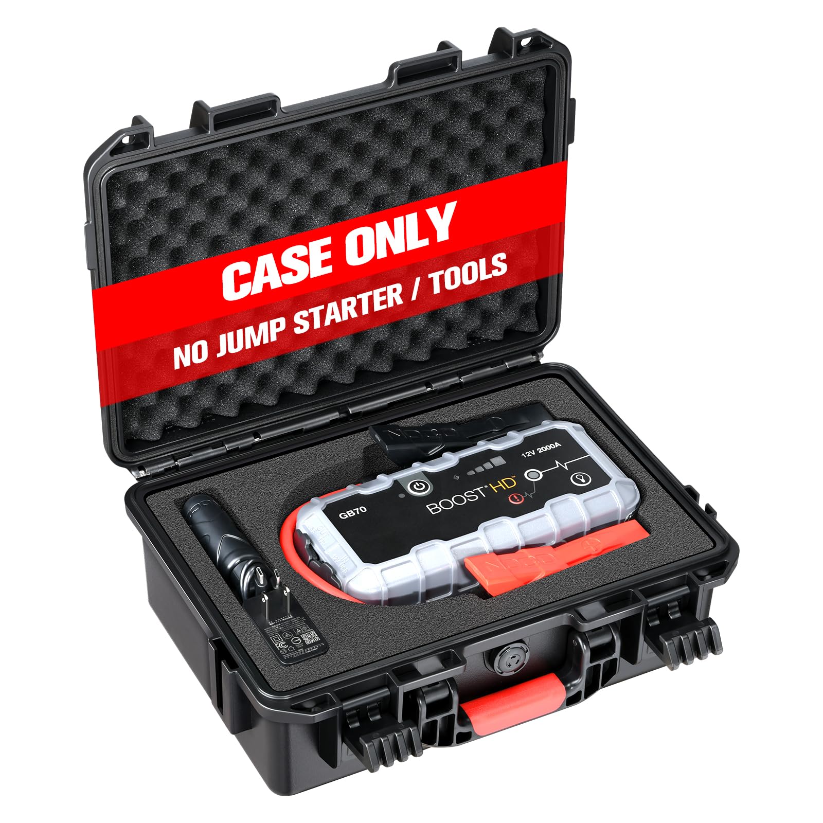 HOSOCASE front closed view showing durable protection and portability