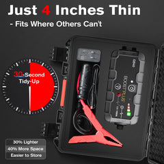 HOSOCASE stored in car trunk showing easy access and travel-ready benefit