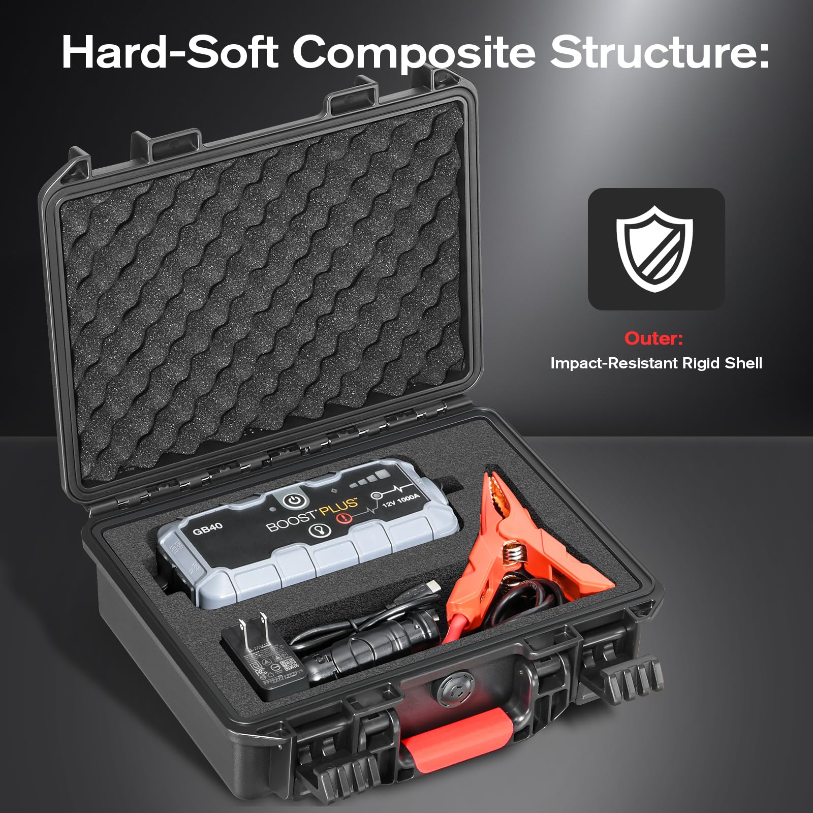 HOSOCASE held in hand to show compact size and portability benefit