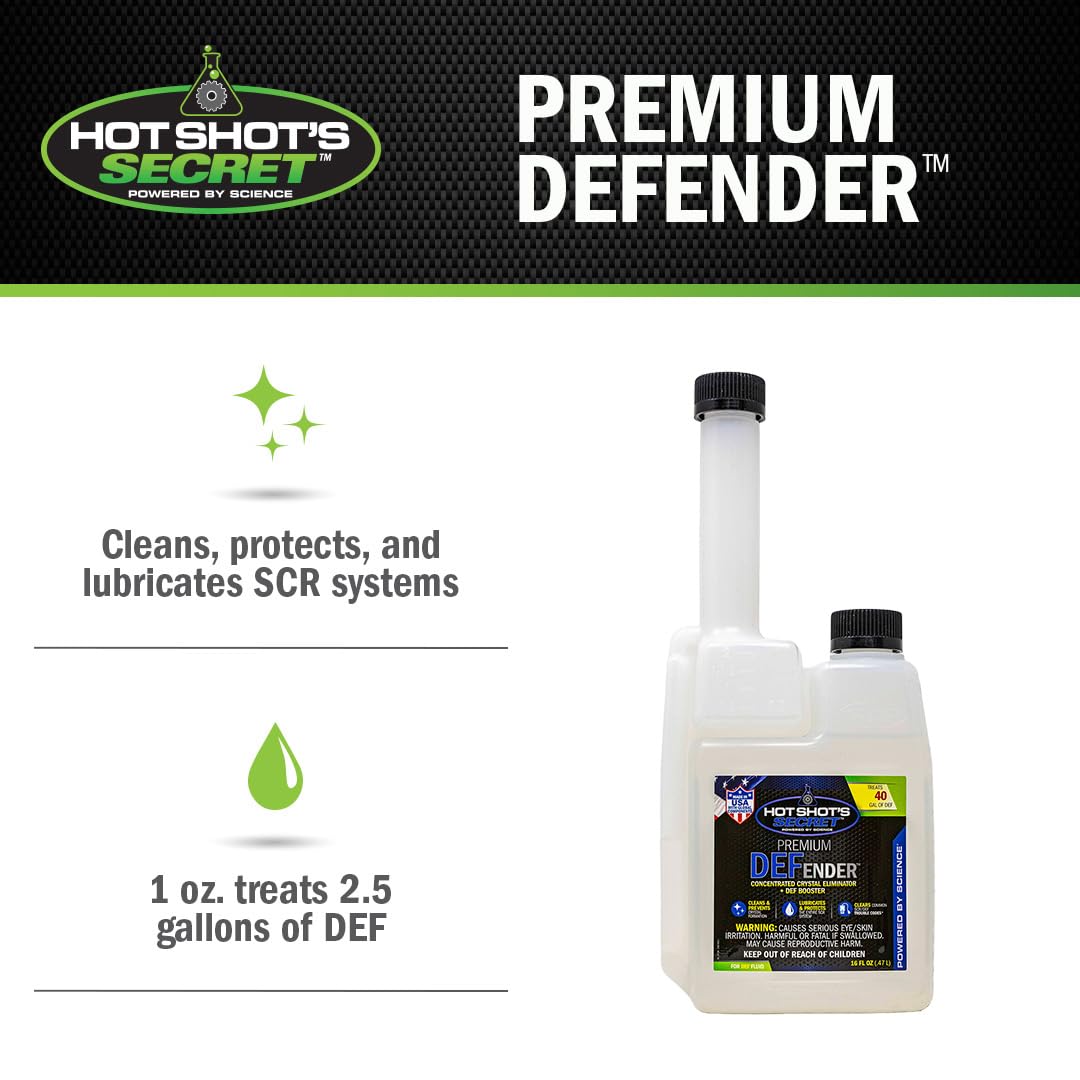 Hot Shot's Secret next to common water bottle showing 16 oz size for dosing convenience