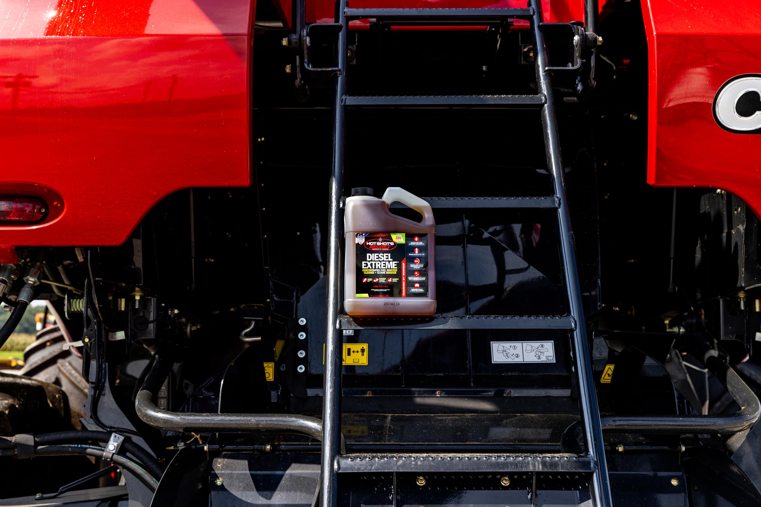 Hot Shot's Secret being poured into a diesel fuel tank for treatment